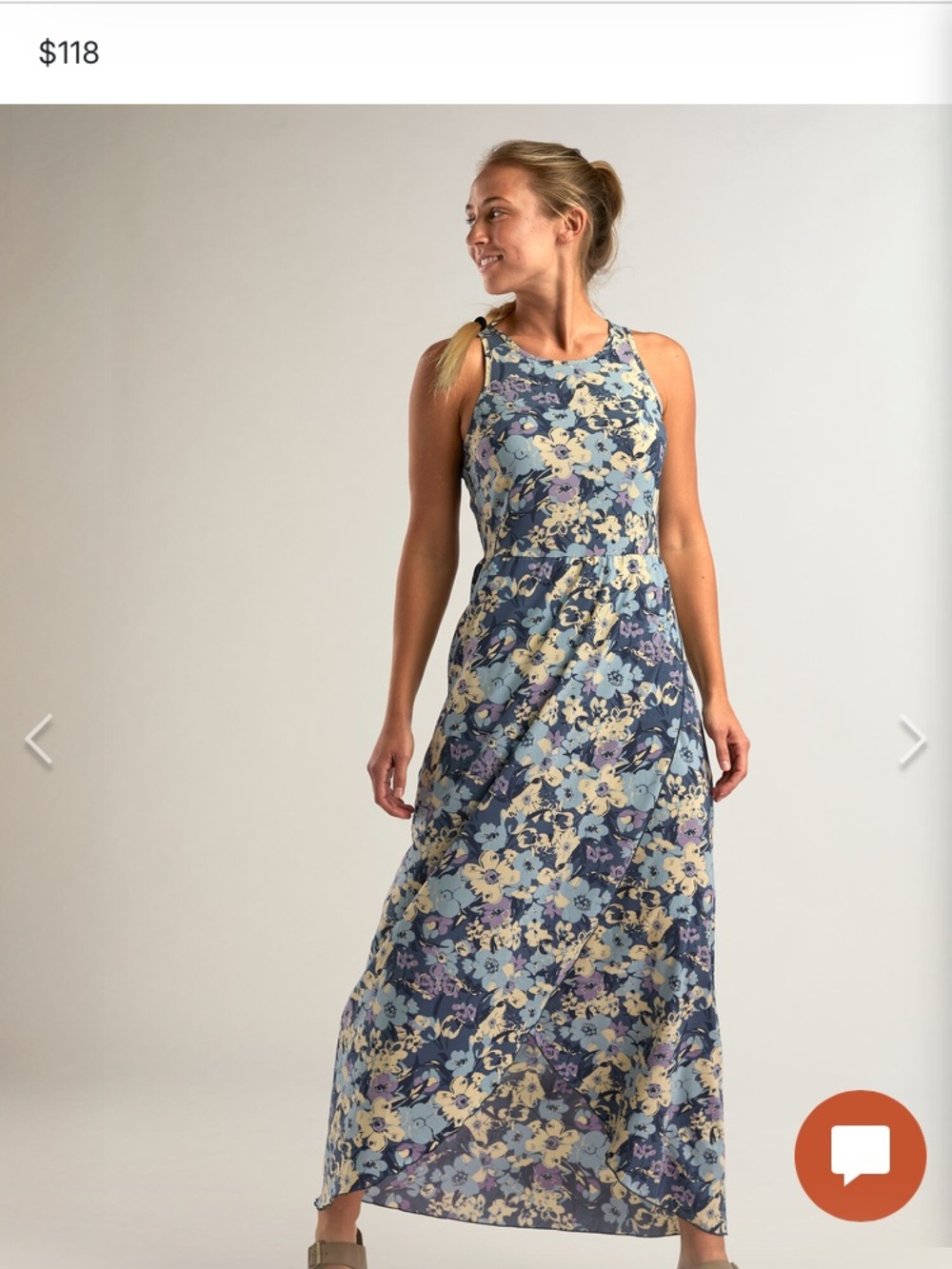 Toad & Co Coral-Pink Floral High-Low Maxi Dress NWT M - Picture 9 of 9
